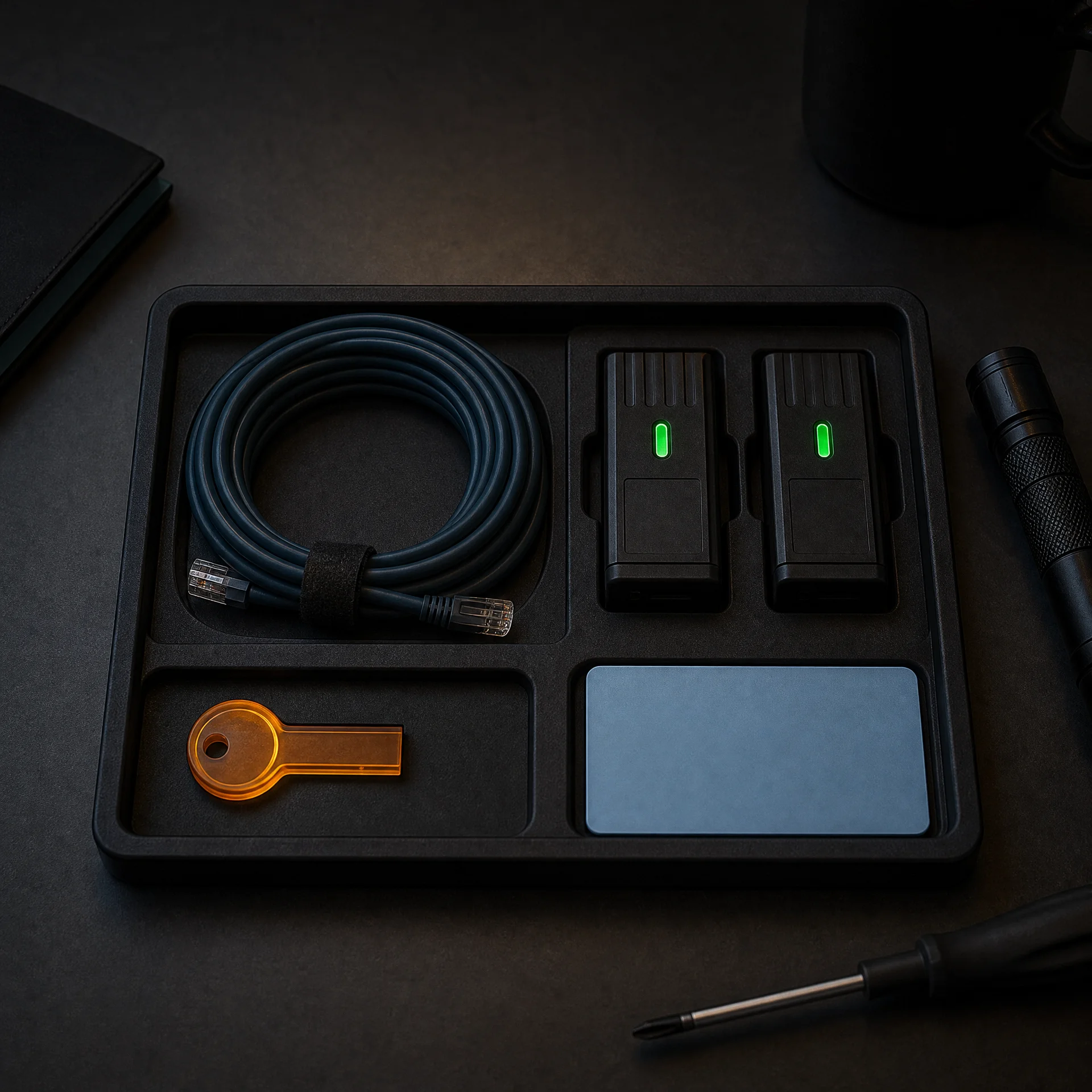 Recovery kit with cables, switches and diagnostic tools